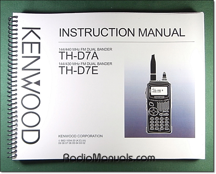 Kenwood TH-D7A / TH-D7E Instruction Manual